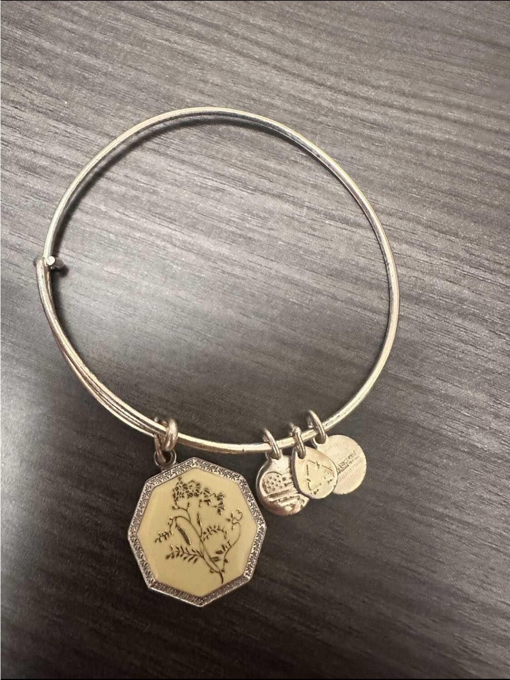Alex and Ani Sweet Pea Charm Bracelet